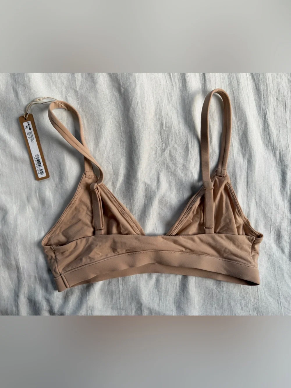 NWT SKIMS Fits Everybody Triangle Bralette Size Small Clay Ultra Soft Stretch